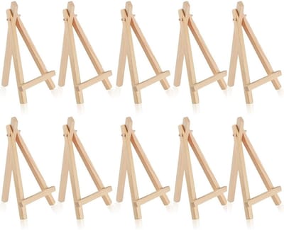 EXCITAT 10 stuks - Ezel - Tafel-ezel - Opvouwbaar - Houten ezel - Geschikt voor bruiloften, verjaardagen, feestdagen, decoraties - 15*8cm