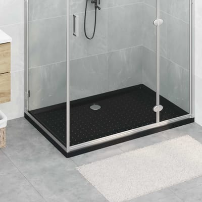 vidaXL - Douche - Basis - Tray - met - Stippen - 120 - x - 80 - x - 4 - cm - ABS - Zwart