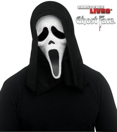 FUNWORLD Ghost Face Official Licence Witte parel Masker Halloween maskers Horror Maskers