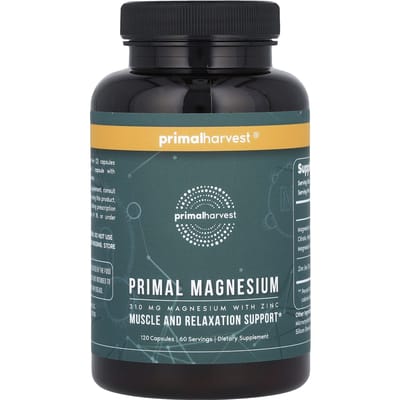 Primal Harvest, Primal Magnesium, 310 mg, 120 capsules (155 mg per capsule)