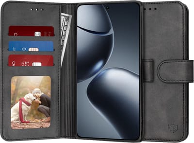 Hoesje geschikt voor Xiaomi 14T Pro - Techsuit Diary Book Wallet Case - Zwart