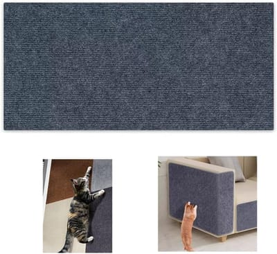 Famanu – Zelfklevende kattenkrabmat 60x100 cm – Krasbescherming voor banken en meubels – Donkergrijs