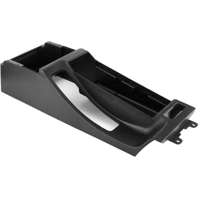 Base de Garniture de Console Centrale Noire avec Ouverture pour Accoudoir 51168218306 Convient pour Série 3 E46 98‑04 Conduite à Droite black