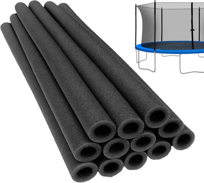 Trampoline Paalhoezen - Veiligheid Schuim - Trampoline Veiligheid - Waterdicht PE Materiaal - 40 cm Lengte - Zwart