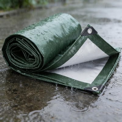 Zeildoek Zwaar Uitgevoerd - Afdekzeil Waterdicht - Bescherming Buiten - Versterkte Aluminium Ogen - 160 x 280 cm - Groen