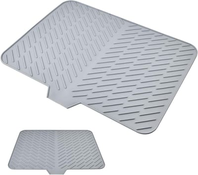 Grote Silicone Afvoermat met Ingebouwde Afvoerlip, Vouwbaar en Antislip, Ideaal voor Keukenwerkbladen en Afwas (58 x 43 CM)