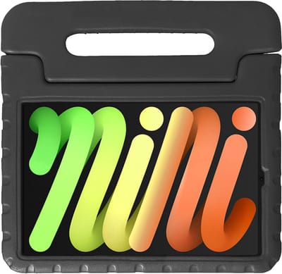 Hoesje - Geschikt voor Apple iPad Mini 7 (2024) - 8.3 inch - 7e Generatie - Kinderhoes Shockproof Bumper - Kidsproof Case - Tablet Hoes - Kinder Hoes Cover - Zwart