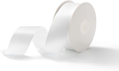 38mm x 23m Cadeaulint van Satijn, Decoratief Lint voor Trouwen, Cadeauverpakking en Creatieve Projecten, Wit