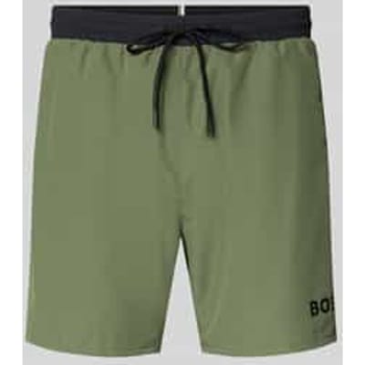 Zwemshorts met contrasterend logo model 'STARFISH'