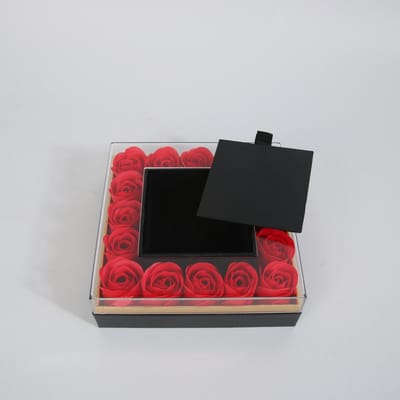La Roselle Amsterdam Rode Rozen Sieraden doosje - Kunstbloemen inclusief gift box