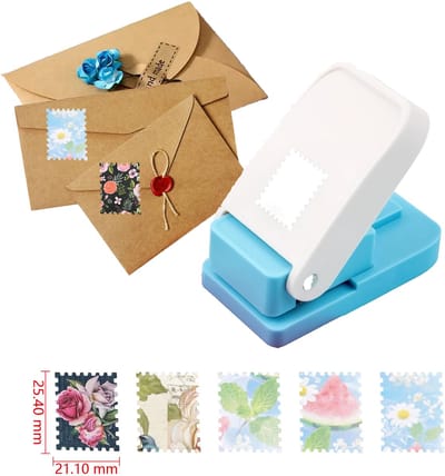 Daity Postzegel Vorm Pons - Papiersnijders - Papierpons - Stempelvormige snijder - Rechthoekige postzegel pons - voor het maken van stempels, het snijden van etiketten, scrapbooking en het maken van kaarten