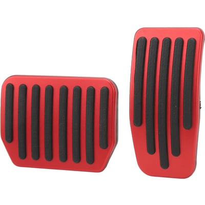 2 stuks Rempedaalafdekking Rood Antislip Slijtvast Stijlvol Duurzaam Gaspedaalpad black