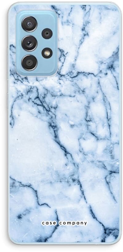 Case Company® - Hoesje geschikt voor Samsung Galaxy A73 hoesje - Blauw marmer - Soft Cover Telefoonhoesje - Bescherming aan alle Kanten en Schermrand