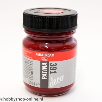 Decoratie verf - 391 Antiekrood - Amsterdam - Deco Patina - 50 ml