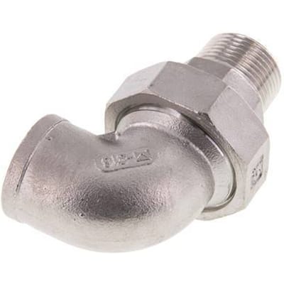 90° L-Koppeling Aansluiting 3/4'' Buitendraad R X Binnendraad Rp RVS Conische Afdichting 16bar