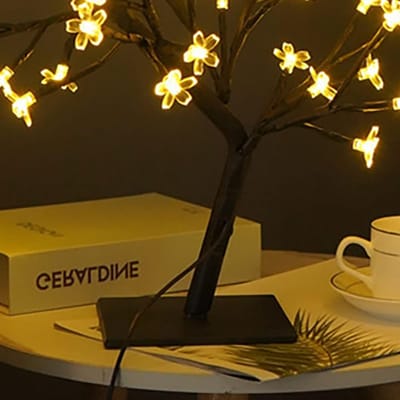 LED Bonsai Boom Lamp voor Tafel, Decoratieve Verlichting voor Thuis en Kantoor, Sfeervolle Boom met 48 LED Lichten voor Ontspanning en Stijlvolle Decoratie