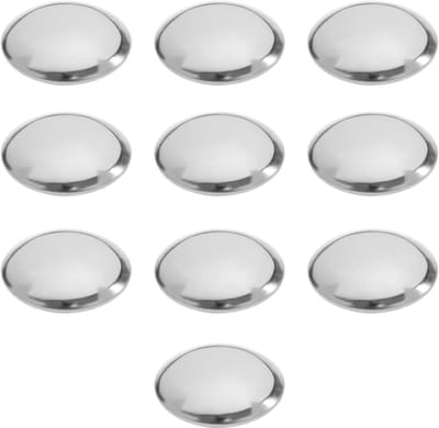 10 Stuks Stervormige Dome Eindas Caps van RVS met Antivertrekkingsclips voor Trolleys en Huishoudelijke Apparaten