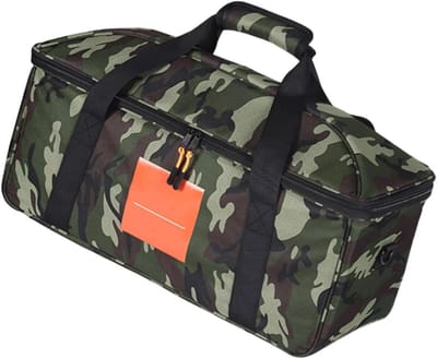 Draagbare Luidspreker Tas - Opbergtas Muziek - Muziek Luisteren - Waterdicht Camouflage - 50 x 28 x 23 cm - Groen