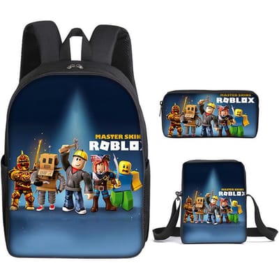 Roblox Student Schooltas Basisschool en Middelbare School Rugzak Modetrend Rugzak Drie Delig Set Backpack