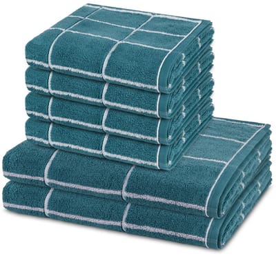Ross Sonstiges 4 X handdoek 2 X douchehanddoek - in set 6 pack Sensual Skin Karo