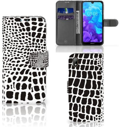 Huawei Y5 (2019) Telefoonhoesje met Pasjes Slangenprint