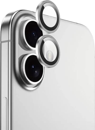 Individuele Ring Cover Camera Lens Protector Geschikt voor: iPhone 16 - HD Heldere Bubble Free Bescherming (Zilver)