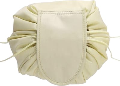 Fako Fashion - Magic Travel Pouch - Cosmetic Opberg Tas - Make-up Opbergsysteem - Make-up Toilettas - Reistas - Make Up Cosmetica Accessoires Organiser - Handige Toilettas - Beige
