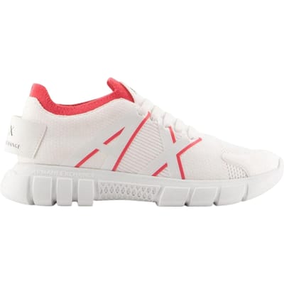 Armani Exchange Dames/Dames Contrast Mesh Trainers (Wit/Roze)