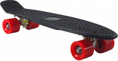 Sajan - Skateboard - Penny board - Zwart-Rood - 22.5 inch - 56cm