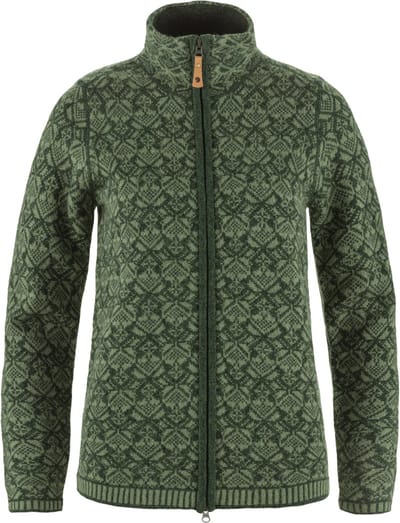 Fjallraven Snow Cardigan Women - Vest - Wol - Dames - Deep Forest - Maat S