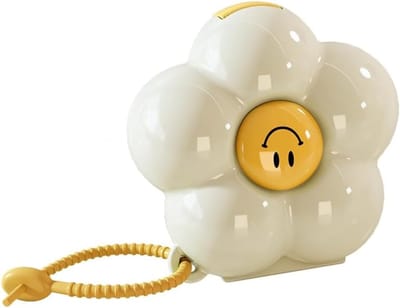 Mini pillendoosje - Draagbaar sieradendoosje - Bloemvormig opbergdoosje - Voor het bewaren van kleine accessoires - Geschikt voor jongens en meisjes (Wit)