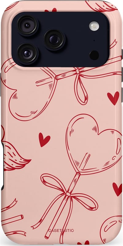 Casetastic hoesje geschikt voor Apple iPhone 17 Pro Max - MagSafe - Dubbellaagse bescherming - Zoete strikjes - Fashion Case - Perzik Zand Koraal