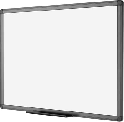 aladdien - Magnetisch whiteboard - Droog afwisbaar - Zwart aluminium frame - 90 x 60 cm - Ideaal voor kantoor en onderwijs - Inclusief penhouder