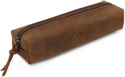 Leren Etui - Puntenslijper Tas - Kantoor Organisatie - Ritssluiting - Niet gespecificeerd - Niet gespecificeerd