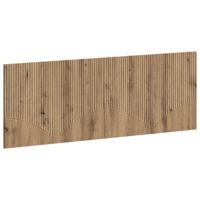 vidaXL - Wandgemonteerd - Hoofdbord - HOORN - Artisanaal - eiken - Bewerkt - hout