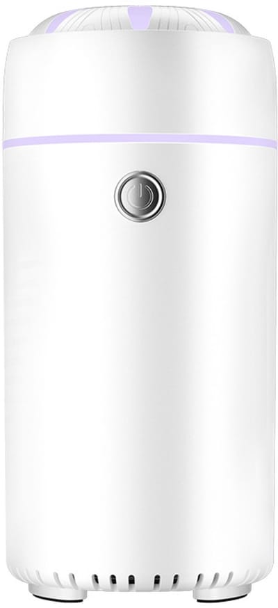 Luchtbevochtiger - Autoluchtbevochtiger - Draagbare aromatherapie-diffuser voor in de auto - USB-luchtbevochtiger - Draagbare luchtbevochtiger voor kleine auto's - Aromatherapie-oliediffuser - Geschikt voor slaapkamer, kantoor, huis - Wit
