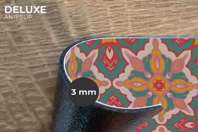 Placemats - 6 stuks - 45x30 cm - Placemat kunststof - Patroon - Hippie - Oranje - Borden onderleggers - Decoratie voor op tafel - Keuken tafeldecoratie accessoires - Vinyl onderlegger - Tafelversiering