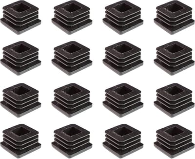 Set van 16 lamellenstoppen - kunststof beschermkappen - einddoppen 25 x 25 mm