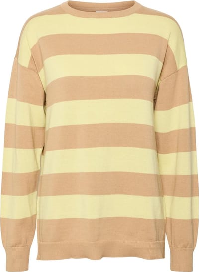Noisy may Trui Nmzoe L/s O-neck Oversized Knit S* 27024153 Nomad/pale Lime Dames Maat - M