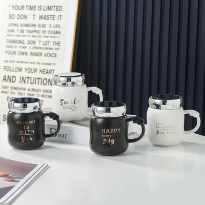 Thuis Keramische Mok Engelse Spiegel Mok Creatief Ontwerp Mok Schattige Hoge Waarde Watermok Cadeauset Mok Duurzaam Duurzaam 420ML