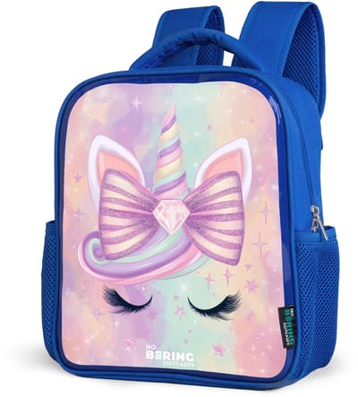 NoBoringSuitcases.com® - Rugzak blauw - Schooltas jongens - Eenhoorn - Kinder rugtas jongen - Boekentas kind - Kinderrugzak voor school - Schoolrugzak
