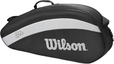Tennis Racket Draagtas voor Maximaal Drie Rackets - Zwart/Wit