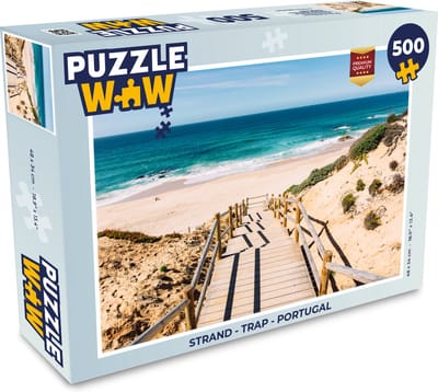 Puzzel Strand - Trap - Portugal - Legpuzzel - Puzzel 500 stukjes