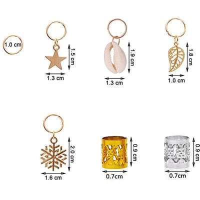 80 stuks Haar Sieraden Ringen Clips Aluminium Dreadlocks Verstelbare Metalen Manchetten Kralen Vlechten Haar Decoraties white