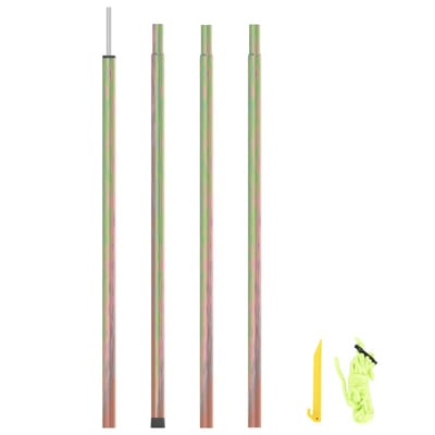 vidaXL - Zonneschermpalen - 200 - cm - gegalvaniseerd - staal