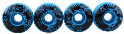 Dailygoods- Skateboard Wielen Hoog Elastisch PU 52mm x 30mm - 4 Stuks - Duurzaam - Geschikt voor Ruwe Gronden - Hardheid SHR-100A - Compact Ontwerp - Longboardwielen