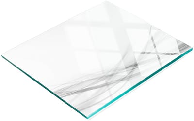 Glazen serveerplank met abstracte golfmotieven 60x52 cm