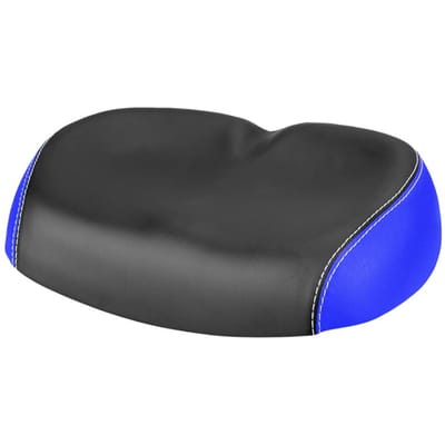Big Ass Bike Cycling Neusloos zadel Brede grote zachte PU-kussenzitting Black & Blue black