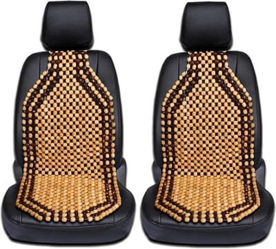 2x Houten Rug- en Zitkussen voor Massage en Ventilatie in Auto of Kantoor