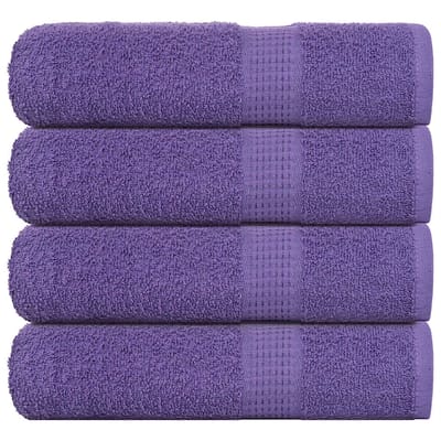 vidaXL - Handdoeken - FROGN - 4 - st - 50x100 - cm - 360 - g/m² - paars